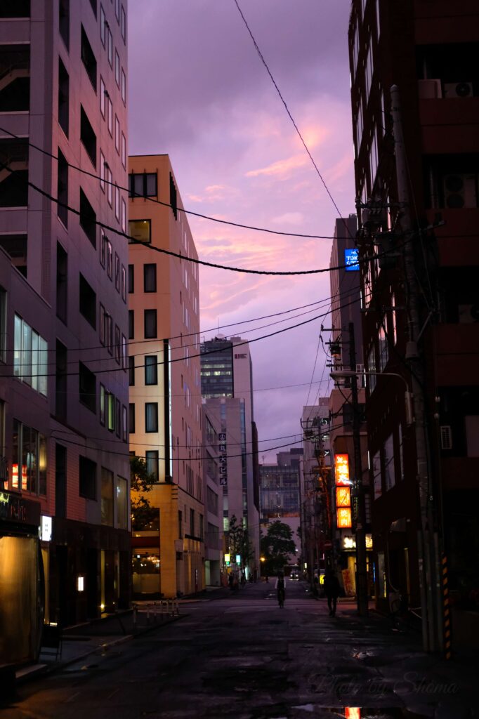 札幌　夕暮れ